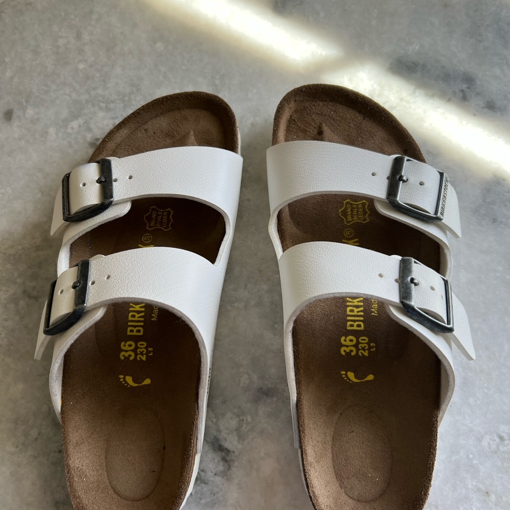 Birkenstock Women’s White Sandals